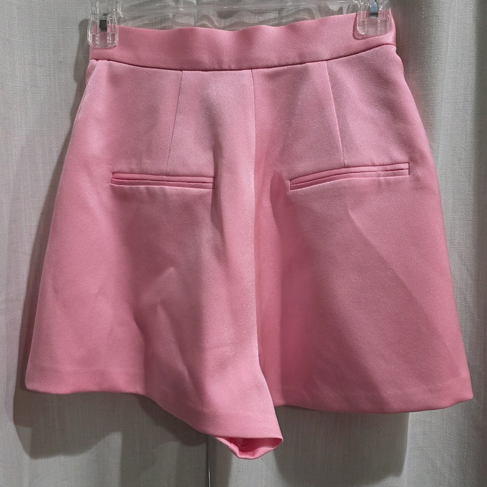 Alex Perry High‎ Waist Pleated Pink Shorts 4 - Picture 5 of 8